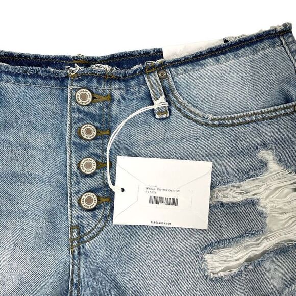 NEW KANCAN Orion Low Rise Button Down Shorts Size XL raw hem cut off - Picture 6 of 12